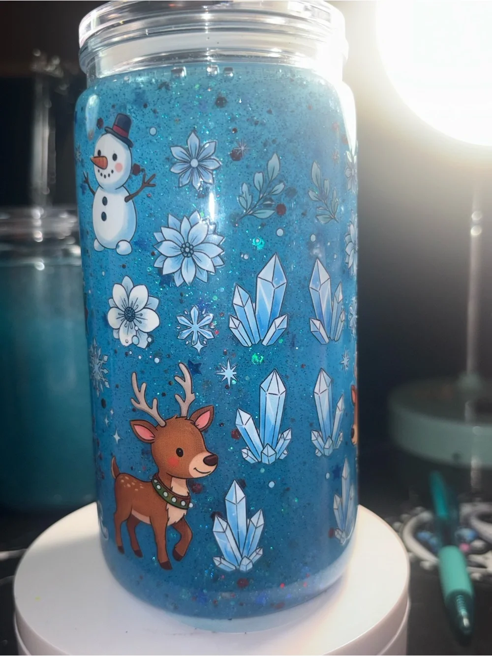 Blue Anna Disney tumbler